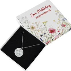 Halskette mit Namen der Kinder in Mamas Herz - mit persönlicher Geschenkbox