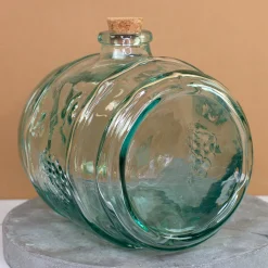 Handgefertigtes Whisky Fass aus recyceltem Glas mit Name & Jahr personalisiert | Geschenk für Männer