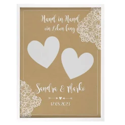 Hand in Hand ein Leben lang. - Bilderrahmen als Geldgeschenk zur Hochzeit