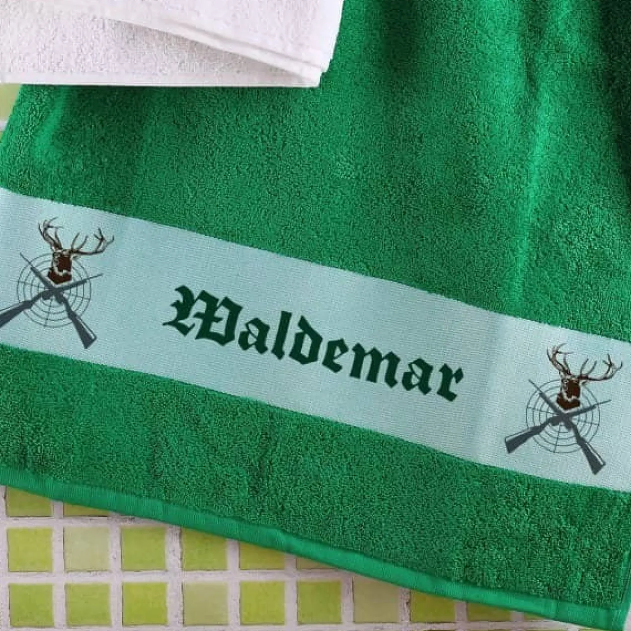 Handtuch für Jäger mit Wunschname
