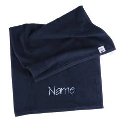 Handtuch in nachtblau mit Name bestickt, 3 Größen zur Auswahl, Badetuch, Gästehandtuch