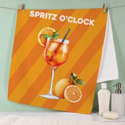 Handtuch mit Aperitif-Motiv personalisierbar mit Text & Farbauswahl | 3 Größen