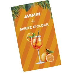 Handtuch mit Aperitif-Motiv personalisierbar mit Text & Farbauswahl | 3 Größen