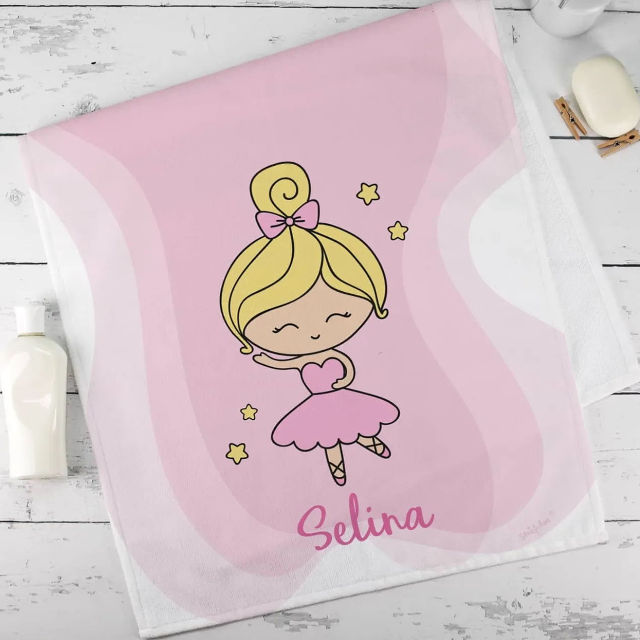 Handtuch mit Ballerina in zwei Größen