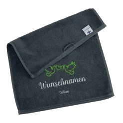 Handtuch zur Hochzeit mit Tauben bestickt, in 3 Größen zur Auswahl
