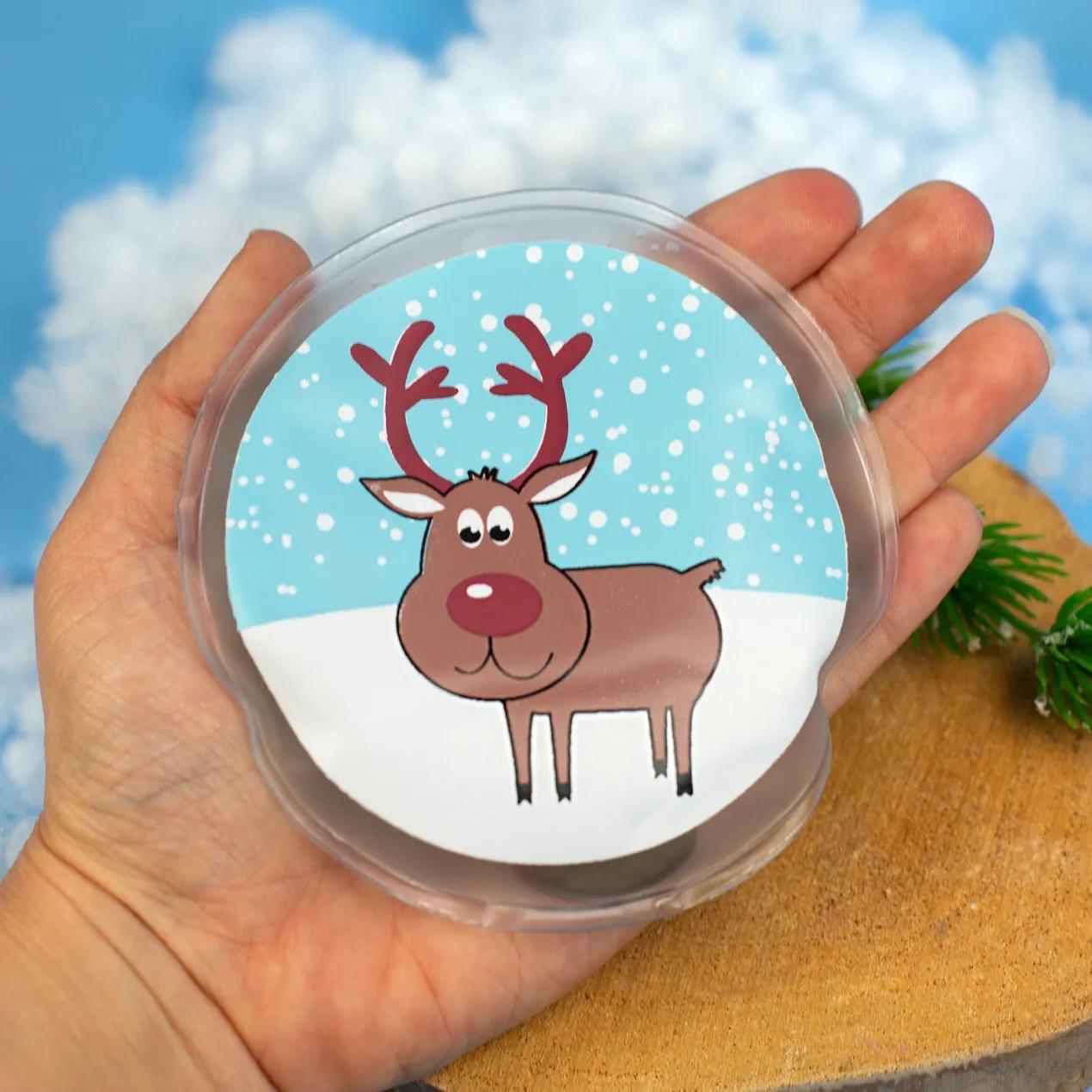 Handwärmer mit Weihnachtsmotiven | Rund