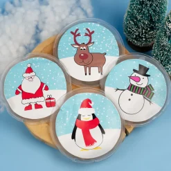 Handwärmer mit Weihnachtsmotiven | Rund