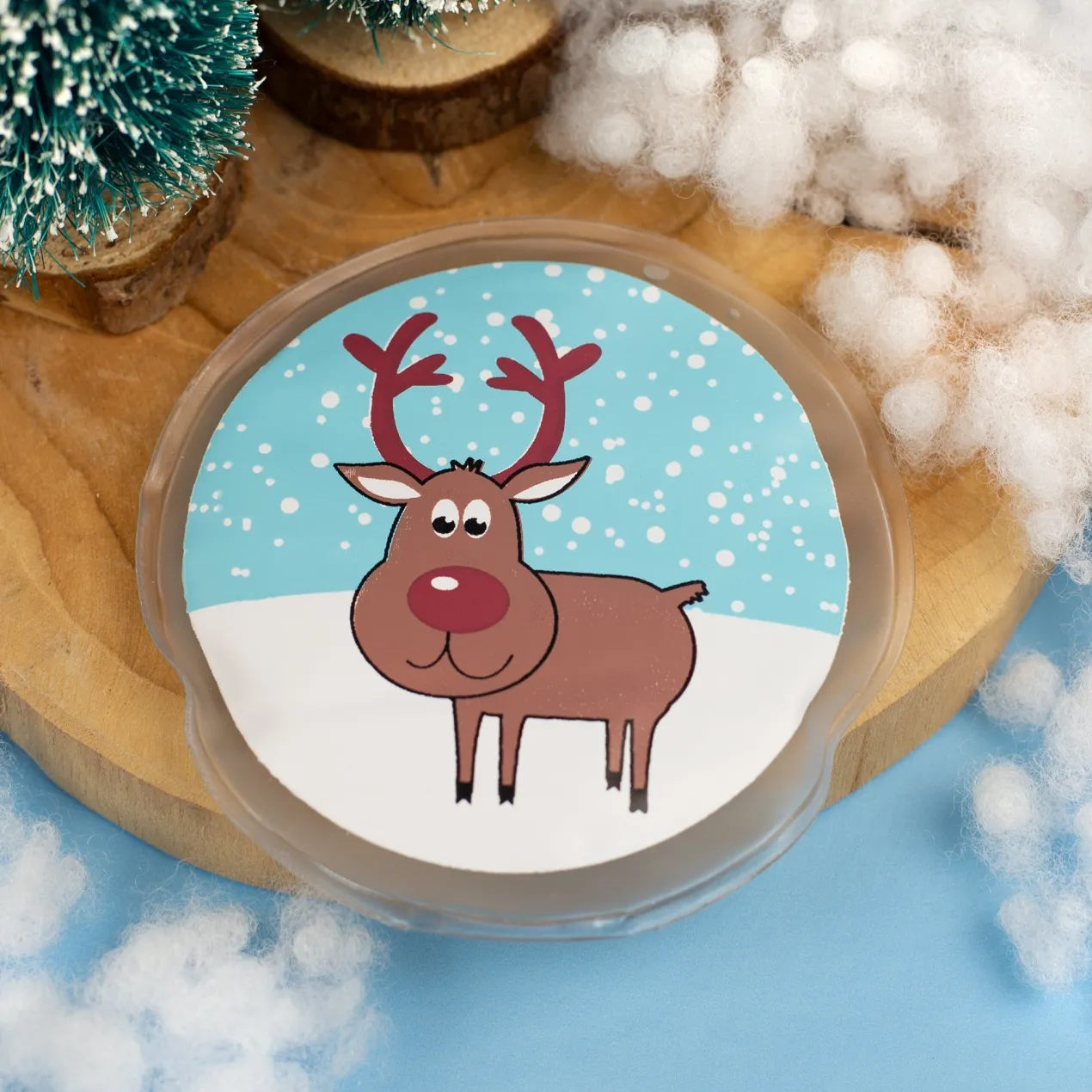 Handwärmer mit Weihnachtsmotiven | Rund