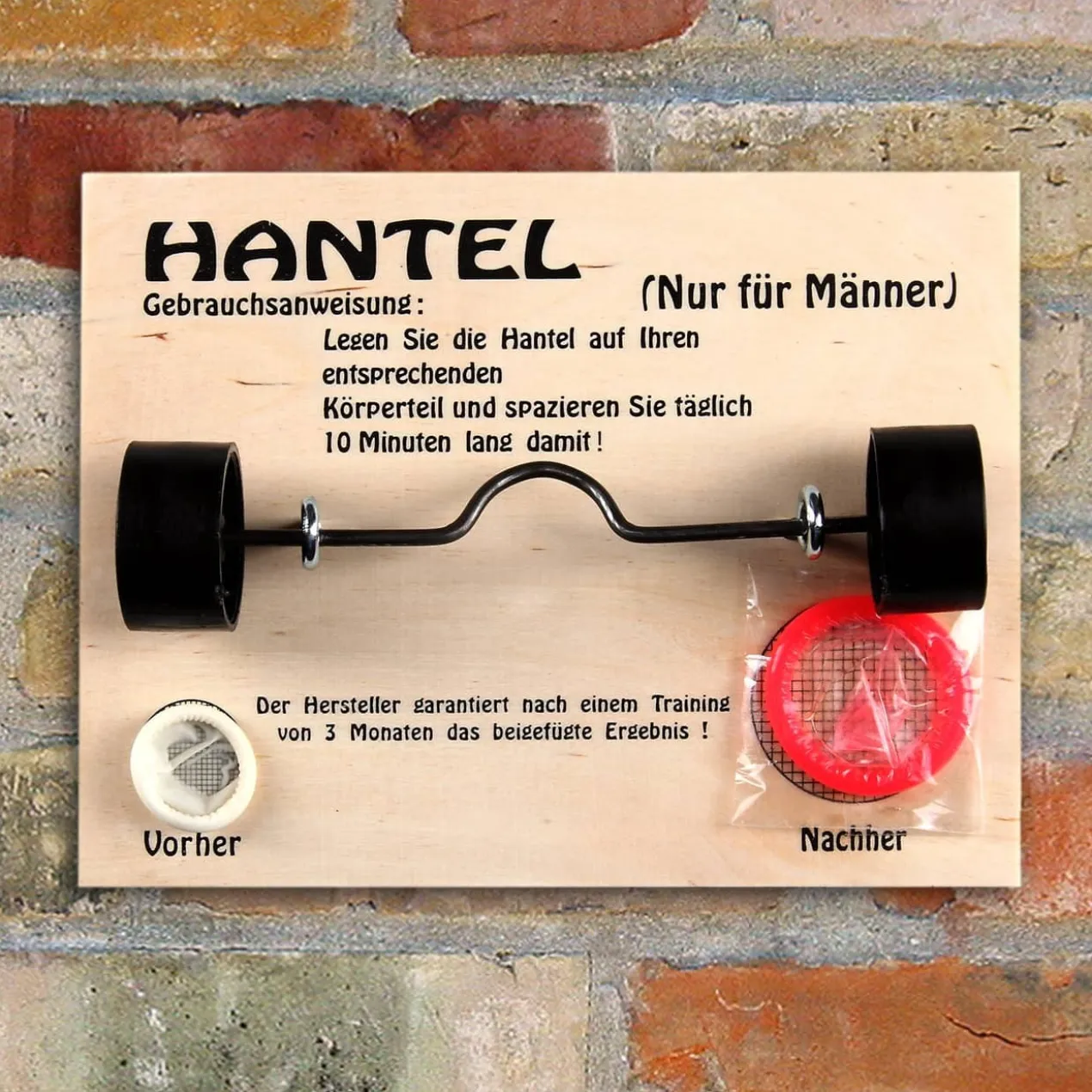 Hantel nur für Männer als tolles Spaßgeschenk