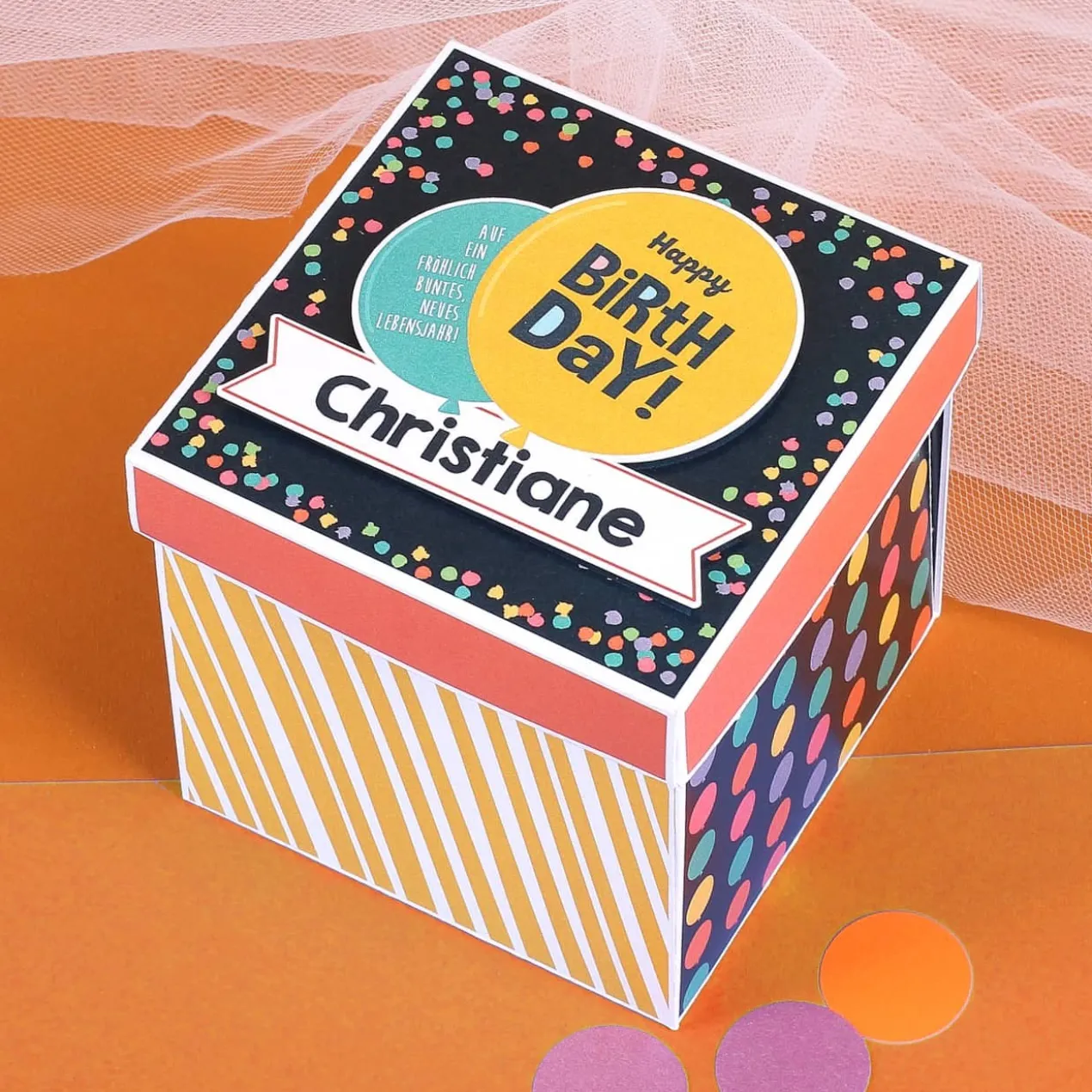 Happy Birthday - Überraschungsbox zum Geburtstag Explosionsbox