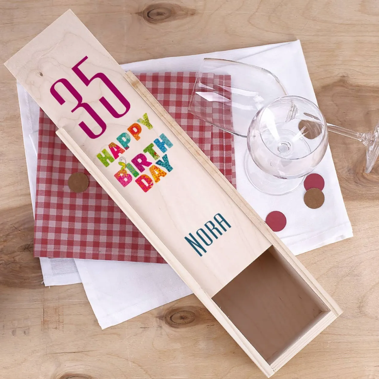 Happy Birthday - Flaschenverpackung zum Geburtstag