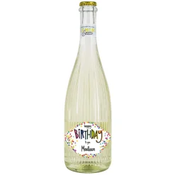 Happy Birthday - Fruchtsecco in zwei Sorten mit Ihrem Wunschnamen zum Geburtstag