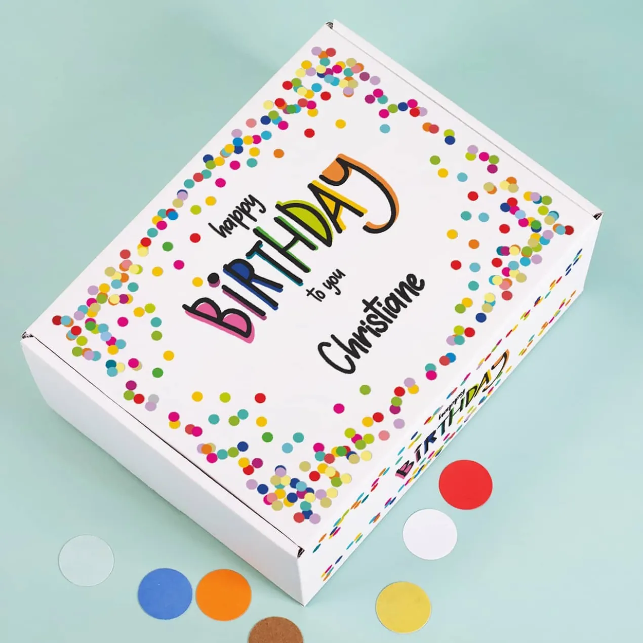 Happy Birthday Geschenkset aus Secco, Glas, Schokolade und Folienballon