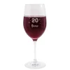 Happy Birthday 20 - graviertes Weinglas zum 20. Geburtstag mit Name