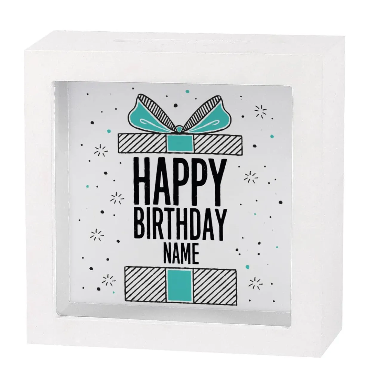 Happy Birthday kleine Bilderrahmen Spardose