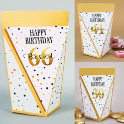 Happy Birthday - kleine Geschenktüte zum Geburtstag - mit Schokolade oder Bonbons oder unbefüllt