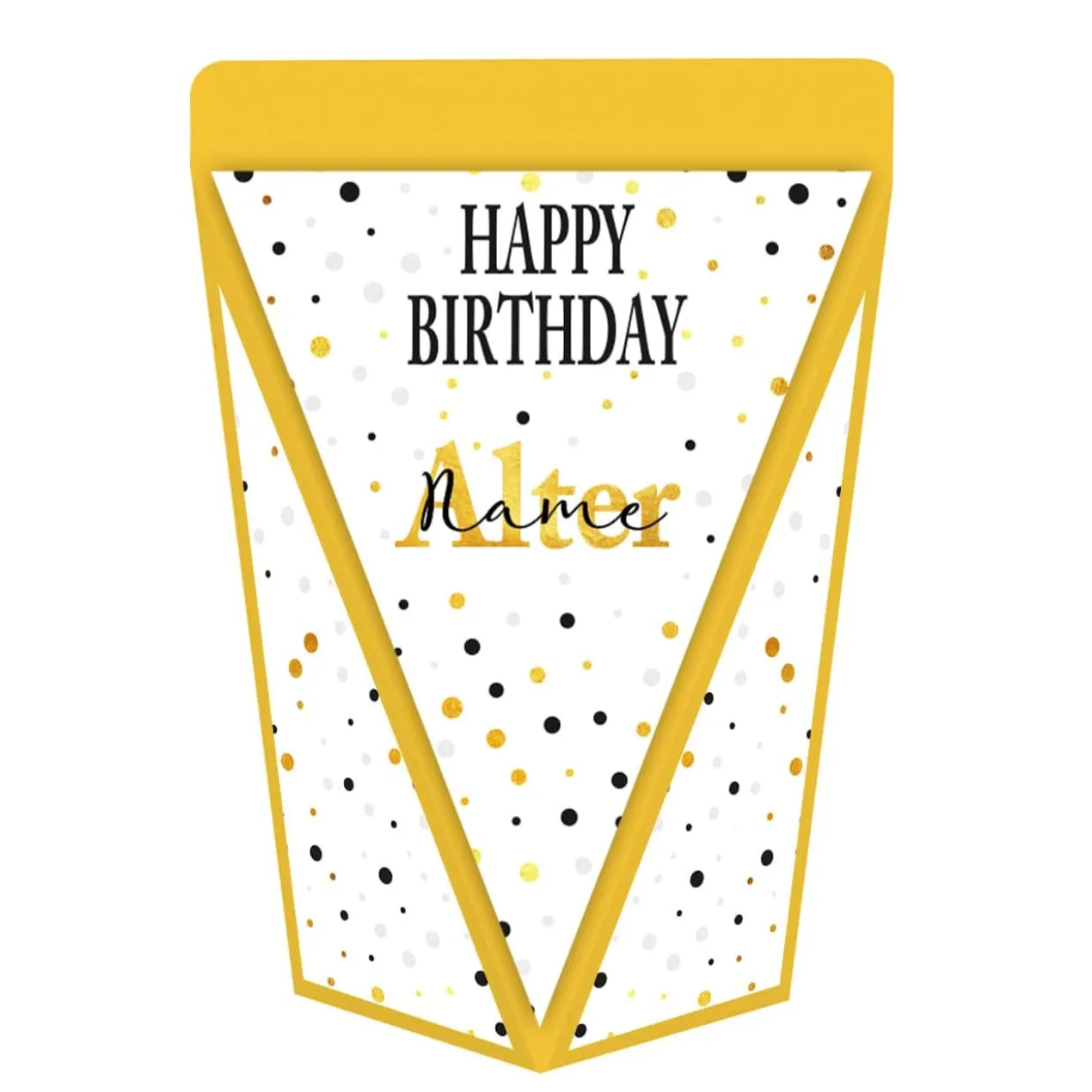 Happy Birthday - kleine Geschenktüte zum Geburtstag - mit Schokolade oder Bonbons oder unbefüllt