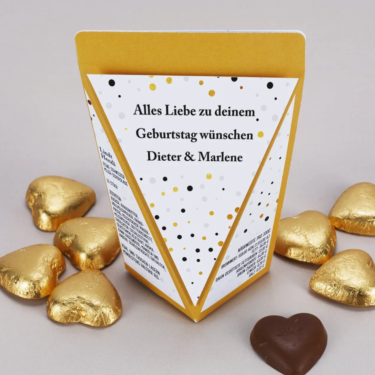 Happy Birthday - kleine Geschenktüte zum Geburtstag - mit Schokolade oder Bonbons oder unbefüllt