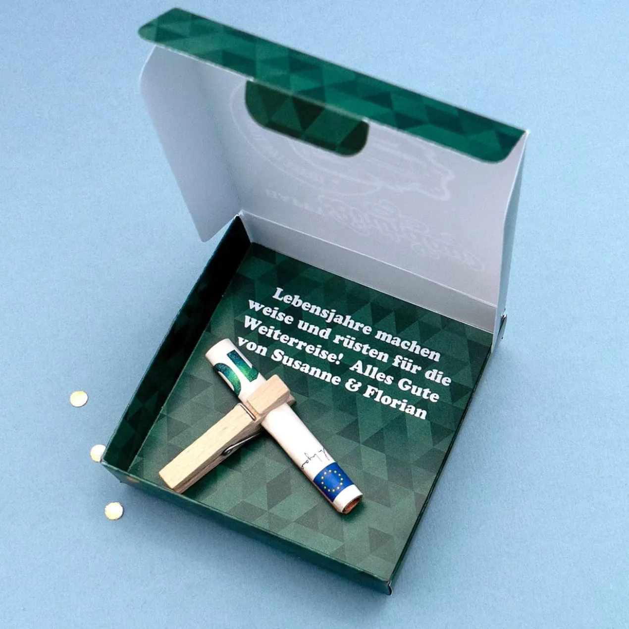 Happy Birthday - Oldie but Goldie - Geldgeschenkbox mit Goldprägung