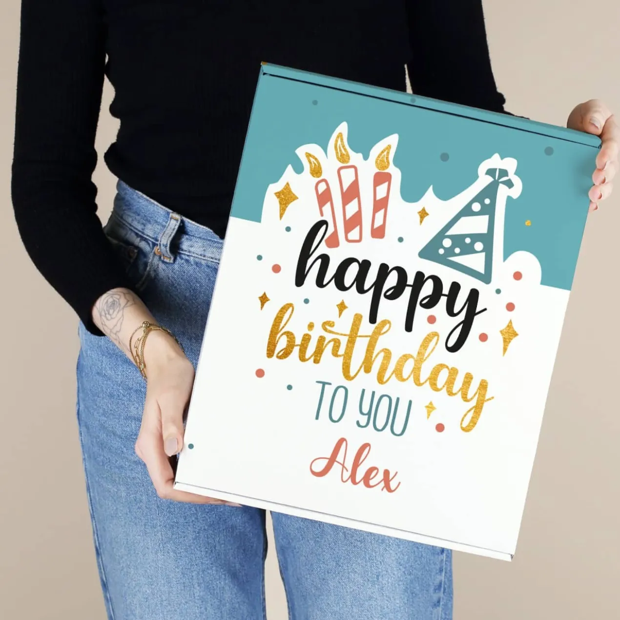 Happy Birthday to you - Geschenkverpackung in fünf Größen