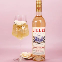 Happy Birthday to you - Lillet Geschenkset zum Geburtstag mit graviertem Weinglas