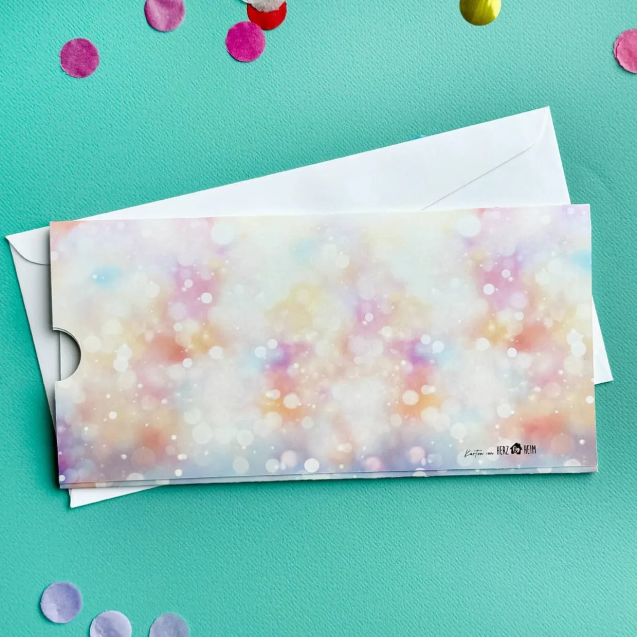 Happy Birthday - Ziehkarte mit Geburtstagstorte für Geldgeschenke