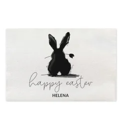 Happy Easter - Textiles Platzdeckchen personalisierbar mit Wunschtext zu Ostern