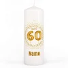 Happy 60 - Geburtstagskerze mit Name