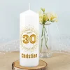 Happy 30 - Kerze mit Name zum Geburtstag