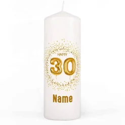 Happy 30 - Kerze mit Name zum Geburtstag