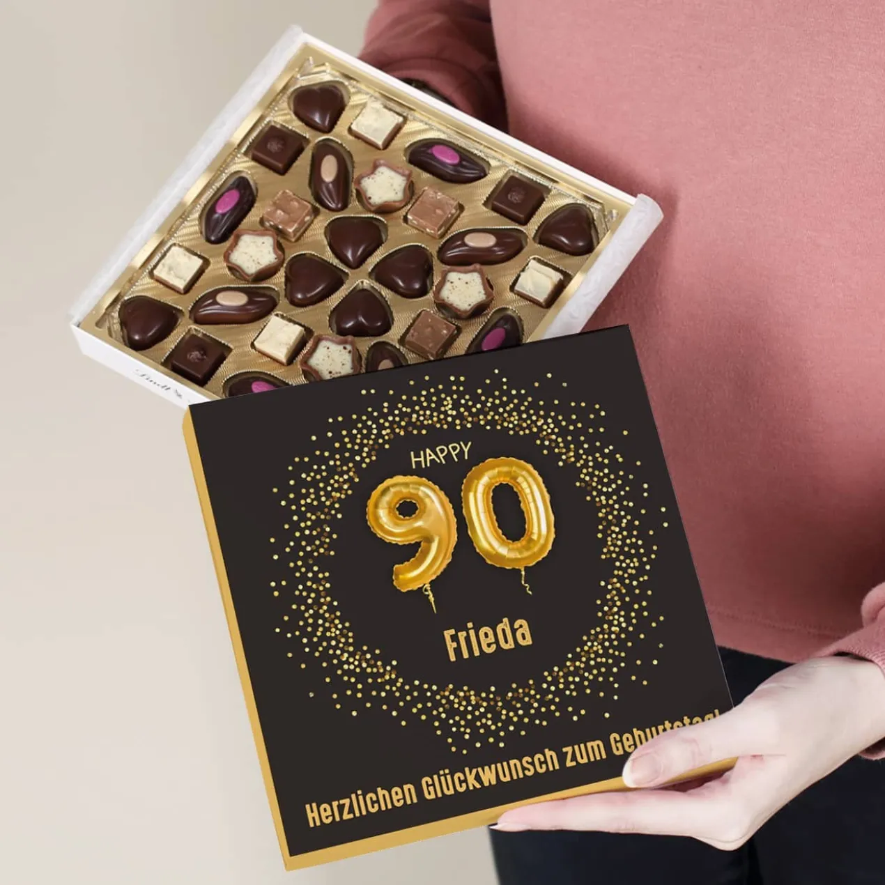 Happy 90 - Lindt Pralinen zum 90. Geburtstag, 155g alkoholfrei