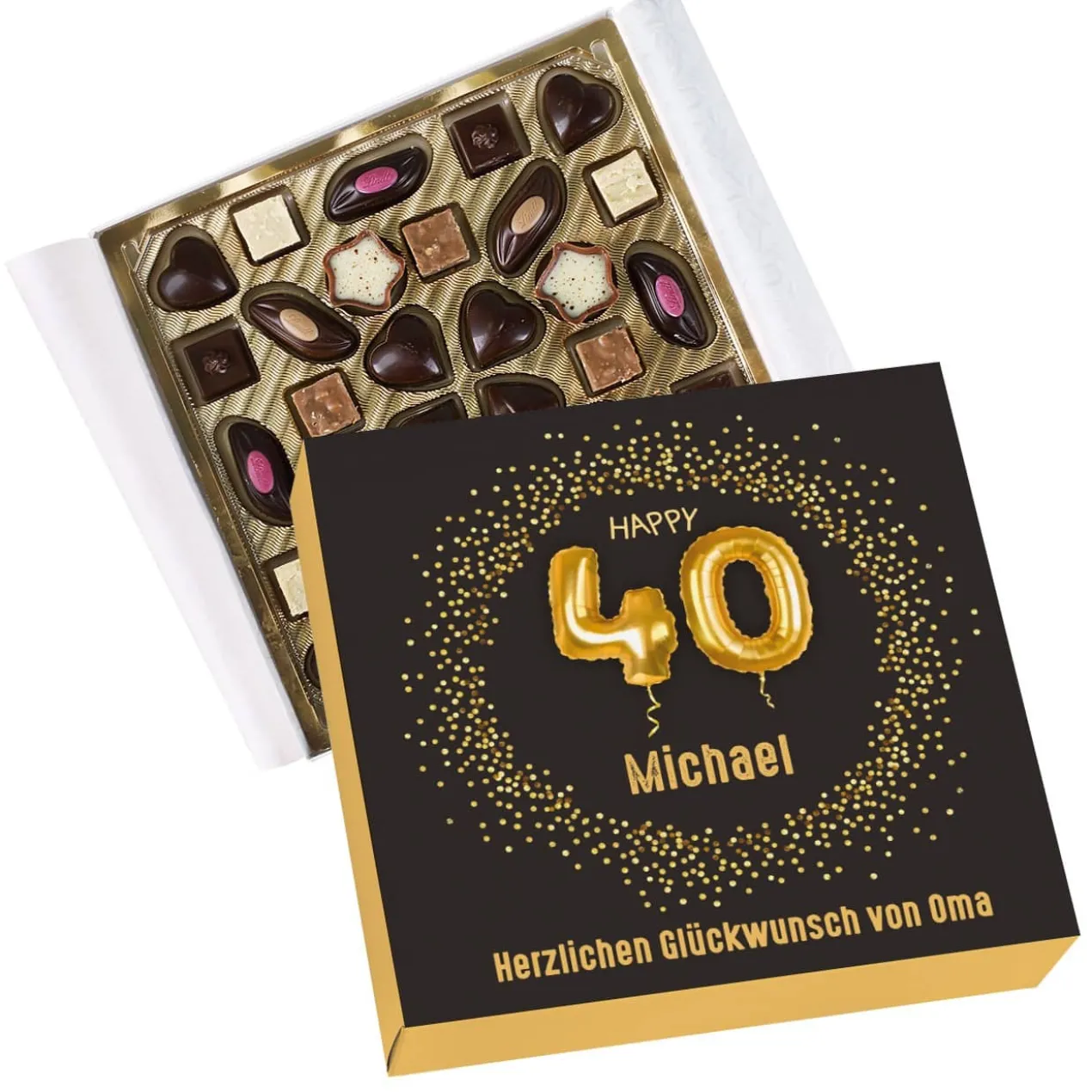 Happy 40 - Lindt Pralinen zum 40. Geburtstag, 155g alkoholfrei