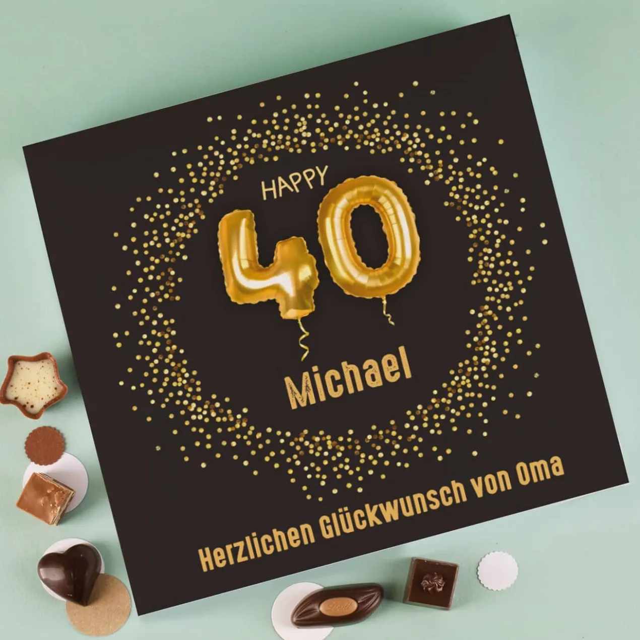 Happy 40 - Lindt Pralinen zum 40. Geburtstag, 155g alkoholfrei