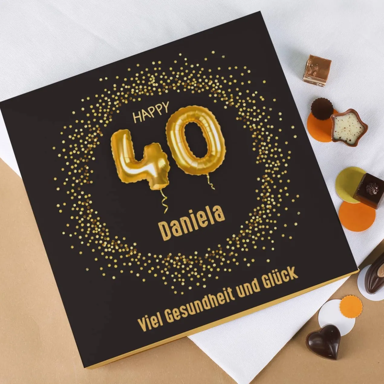 Happy 40 - Lindt Pralinen zum 40. Geburtstag, 155g alkoholfrei