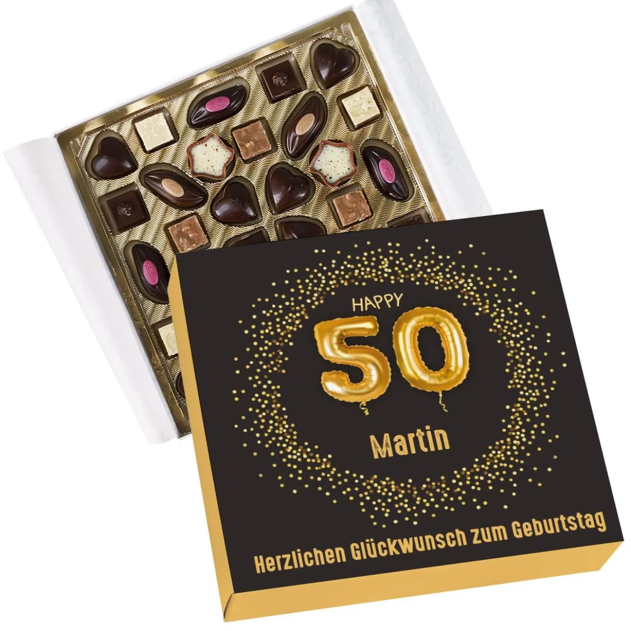Happy 50 - Lindt Pralinen zum 50. Geburtstag, 155g alkoholfrei