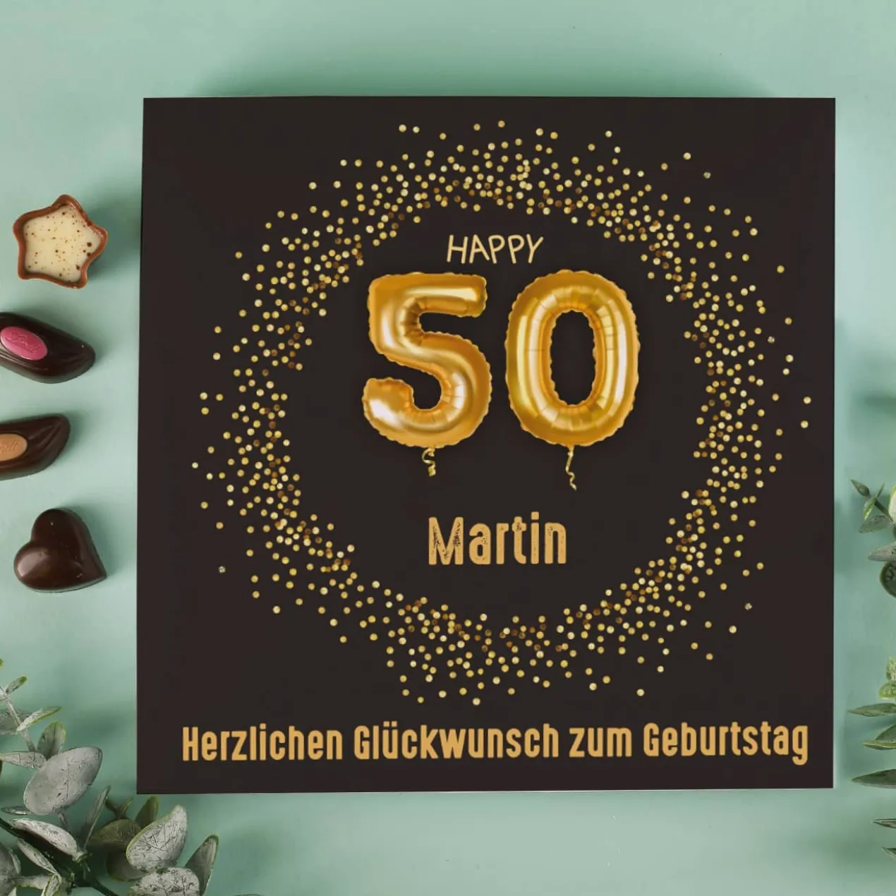 Happy 50 - Lindt Pralinen zum 50. Geburtstag, 155g alkoholfrei