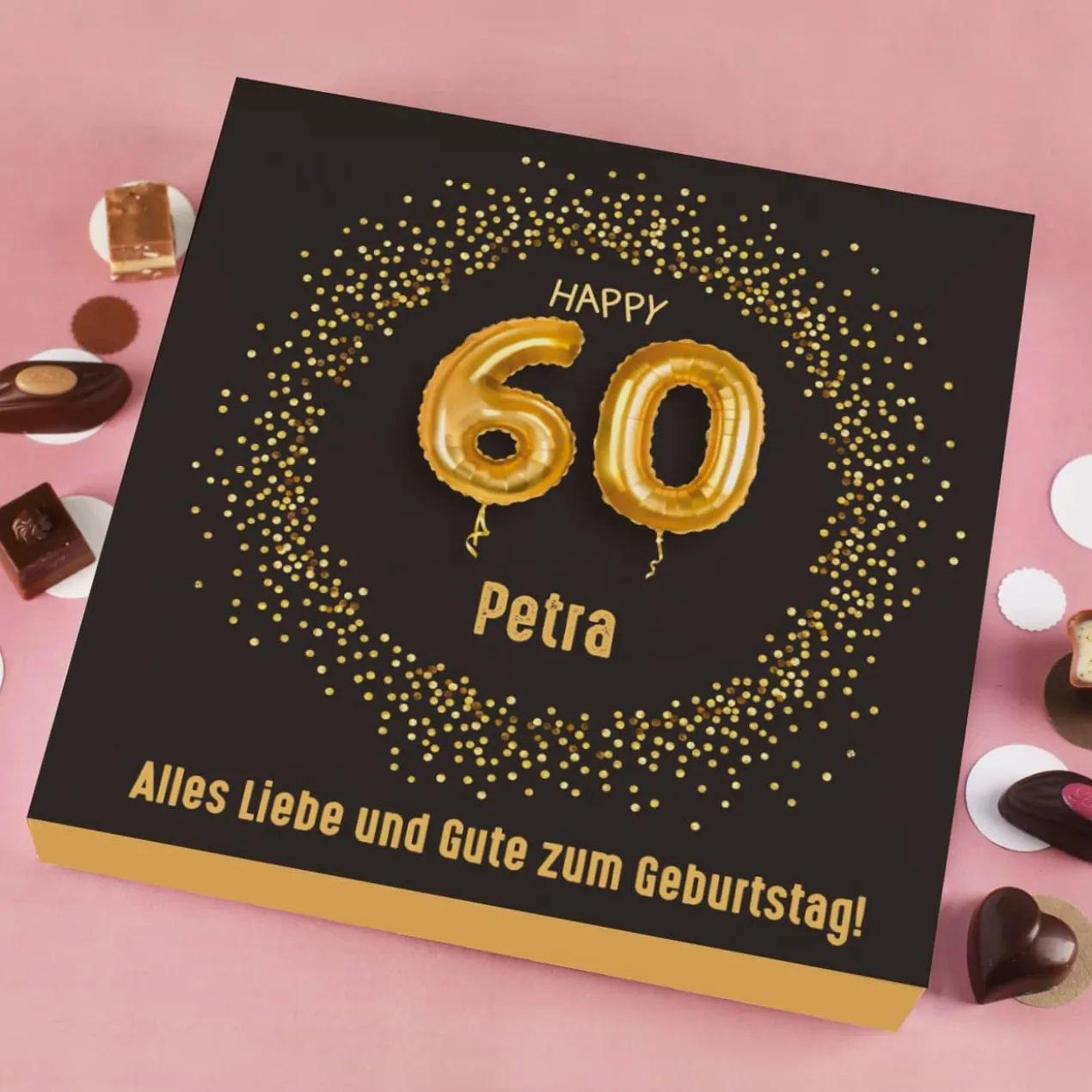 Happy 60 - Lindt Pralinen zum 60. Geburtstag, 155g alkoholfrei