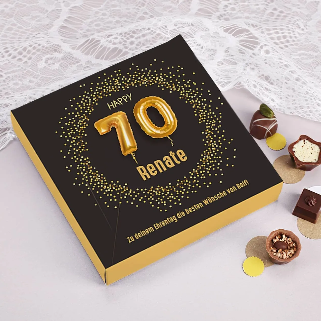 Happy 70 - Lindt Pralinen zum Geburtstag, 100g