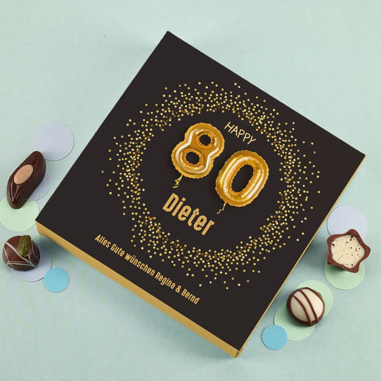 Happy 80 - Lindt Pralinen zum 80. Geburtstag, 100g