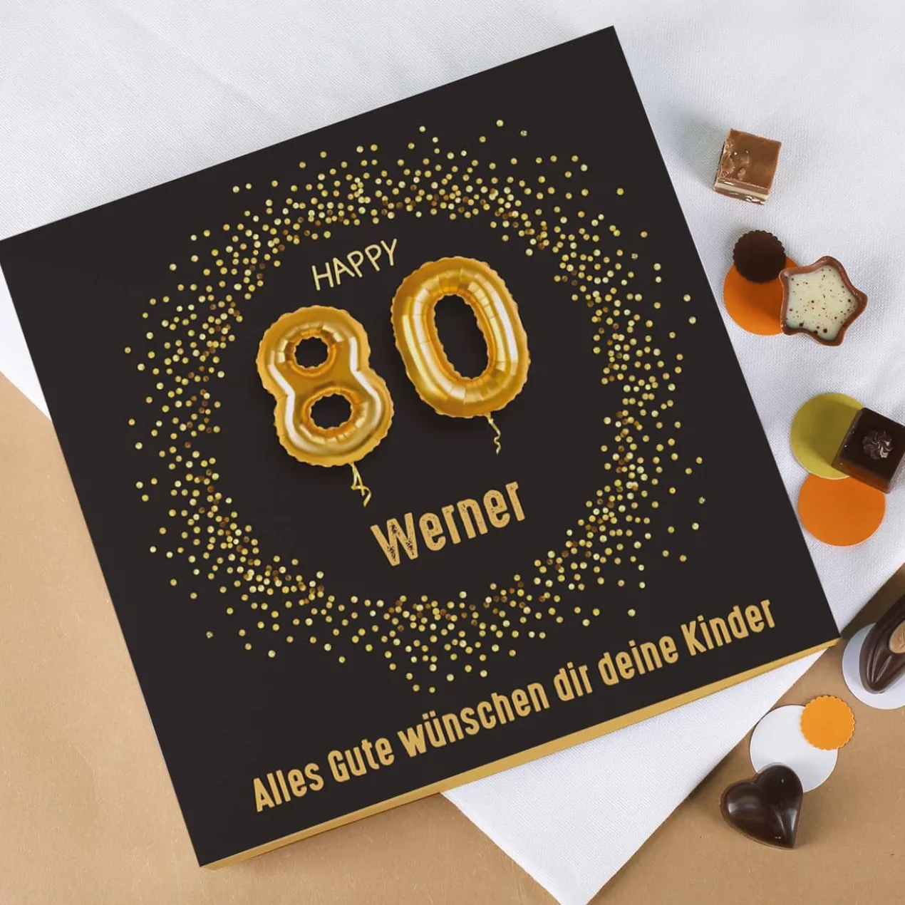 Happy 80 - Lindt Pralinen zum 80. Geburtstag, 155g alkoholfrei