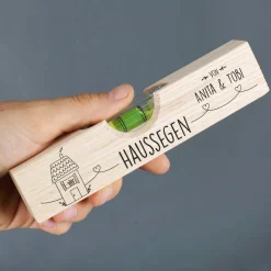 Haussegen - kleine Wasserwaage zur Hochzeit oder als Einzugsgeschenk
