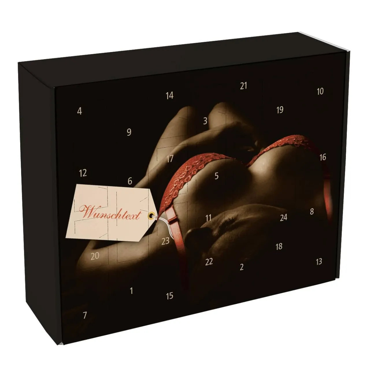 Heißer Adventskalender für Männer zum selbst befüllen mit Wunschtext bedruckt