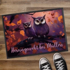 Herbst Fußmatte mit Wunschtext - verschiedene Motive zur Auswahl