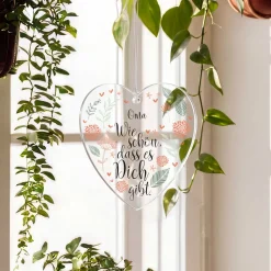Herz Anhänger mit Name personalisiert aus Acryl | Geschenk für Mama, Erzieher & Menschen mit Herz