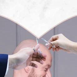 Herzbanner zum Ausschneiden zur Hochzeit mit Foto und Marmoroptik
