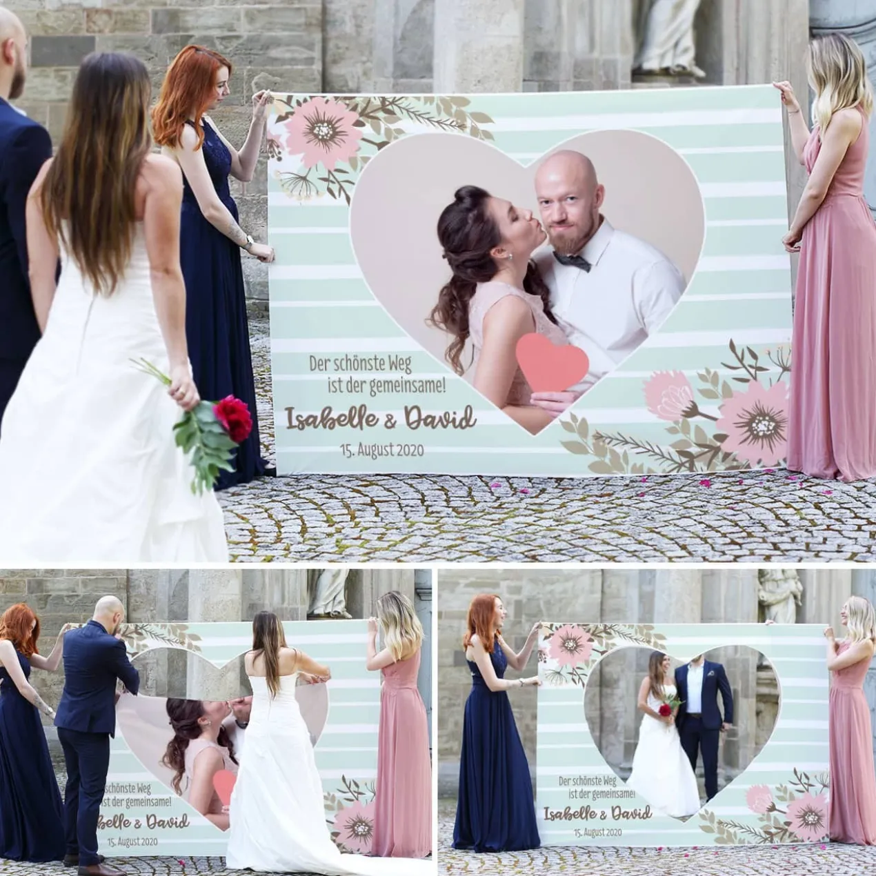 Herzbanner zum Ausschneiden mit Foto - Der schönste Weg