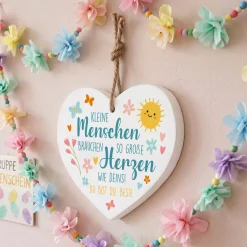 Herz für Erzieherin & Lehrer als Dankeschön Geschenk personalisiert | Deko Schild für Kita Abschied