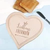 Herz-Frühstücksbrett "Lieblings..." mit Ihrem Wunschtext graviert, 24 cm