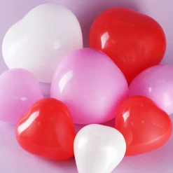 Herzförmige Ballons - 8 Stück - 2 Größen - 3 Farben