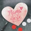 Herzkarte "Mama Du bist die Beste" mit Wunschtext